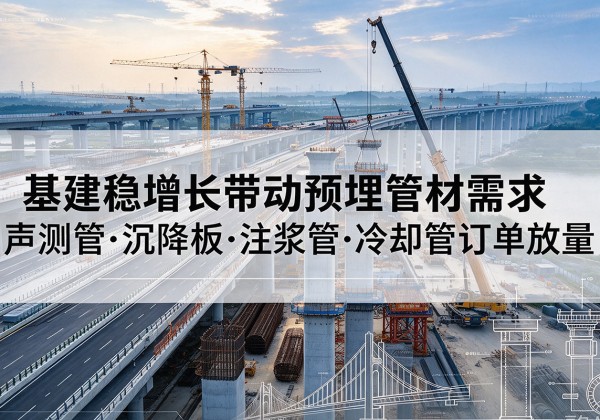 南丰基建稳增长带动预埋监测管材需求，声测管、沉降板、注浆管订单持续放量
