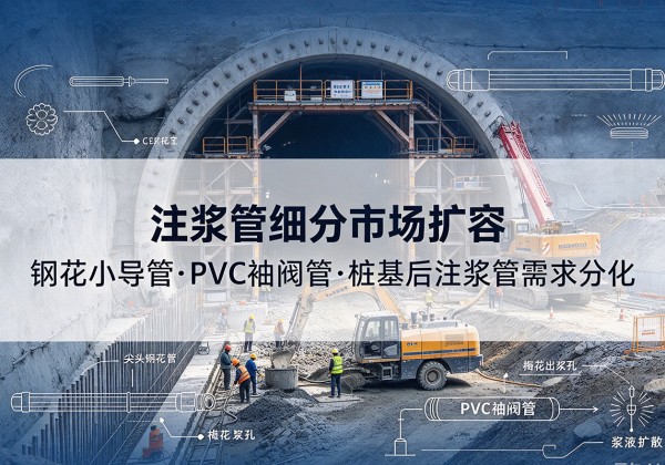 南丰注浆管细分市场扩容，隧道钢花小导管、PVC 袖阀管、桩基后注浆管需求分化